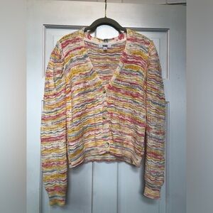 BB Dakota By Steve Madden Multicolor Striped Cardigan
